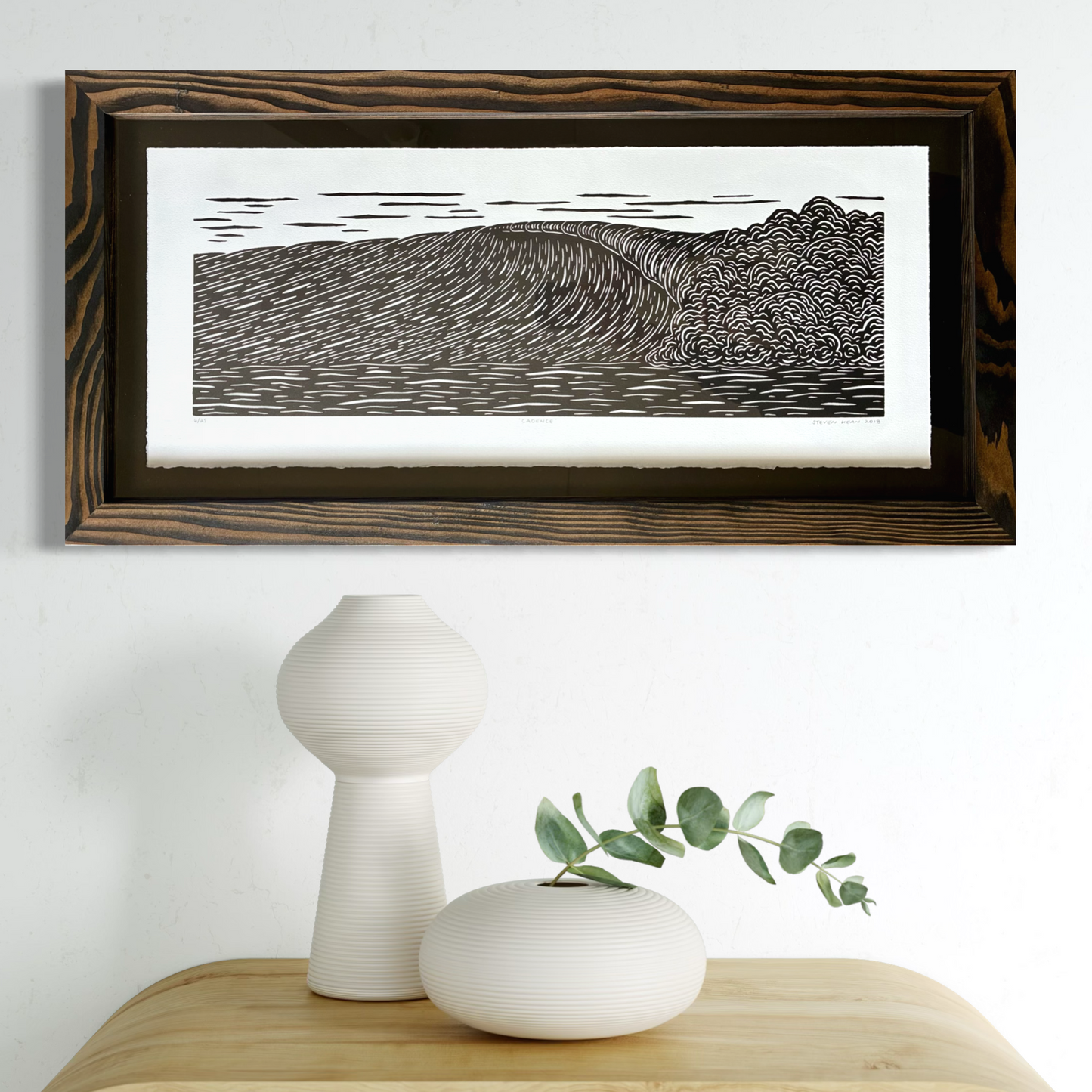 『ケイデンス』オリジナル木版画(額付き)