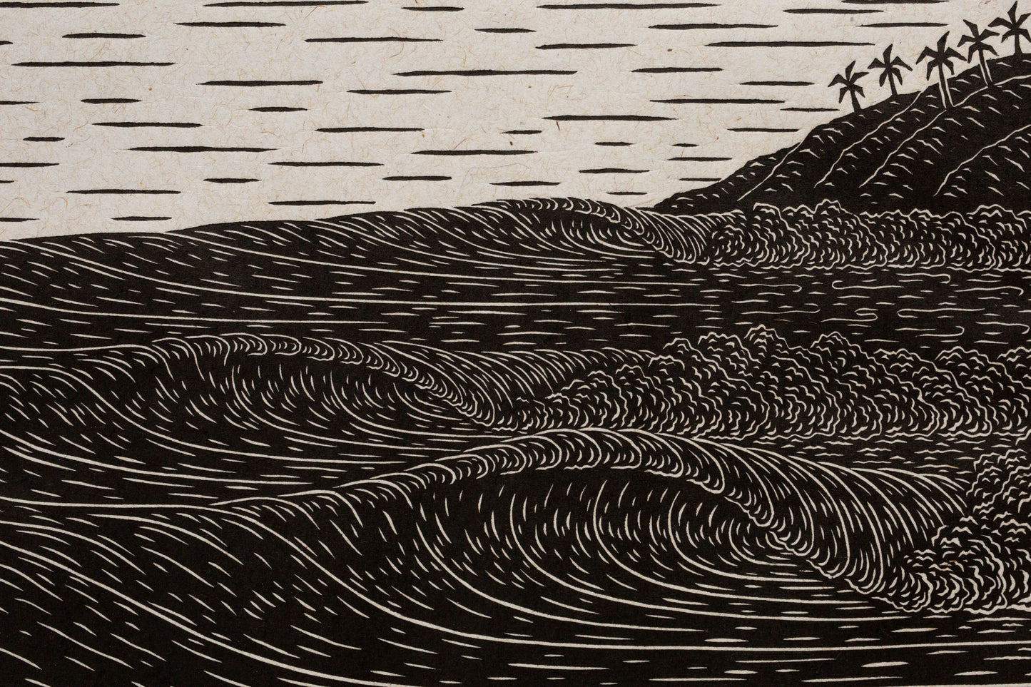 'Trifecta' Original Woodcut Print (framed) 4/25