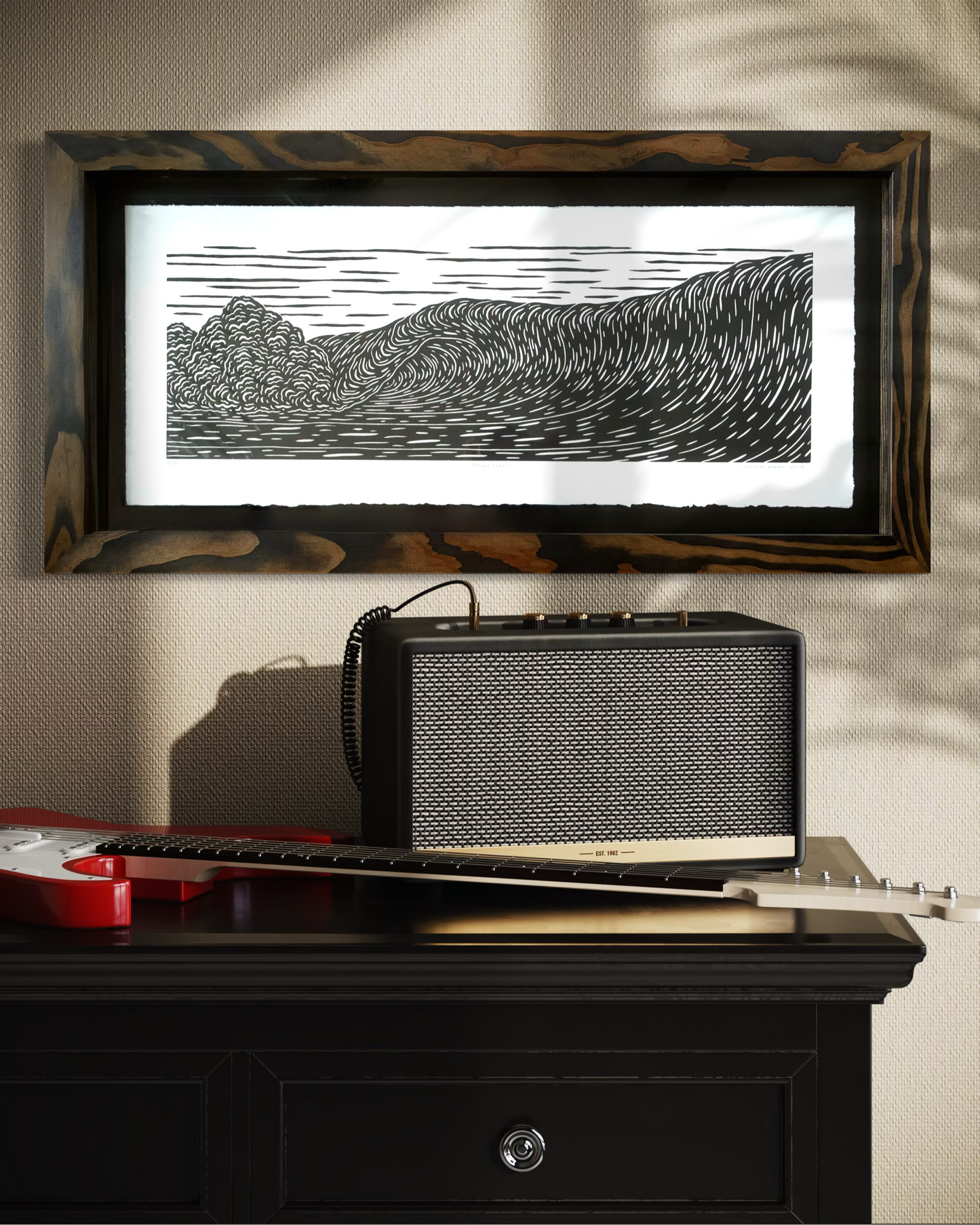 「ロッキー・レフツ」4/25オリジナル木版画(額装)