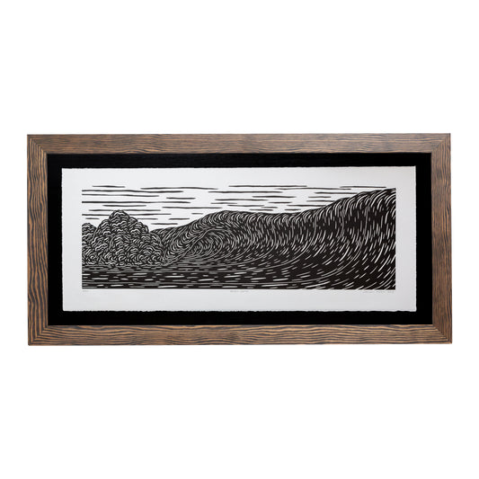 ‘Rocky Lefts’ 10/25 Original Woodcut Print  (framed)