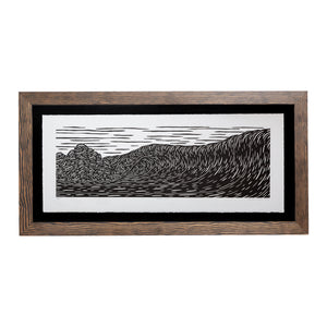 ‘Rocky Lefts’ 7/25 Original Woodcut Print  (framed)