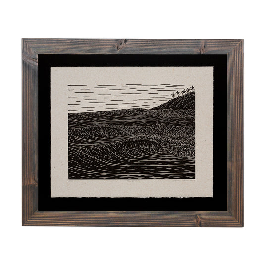 'Trifecta' Original Woodcut Print (framed) 6/25