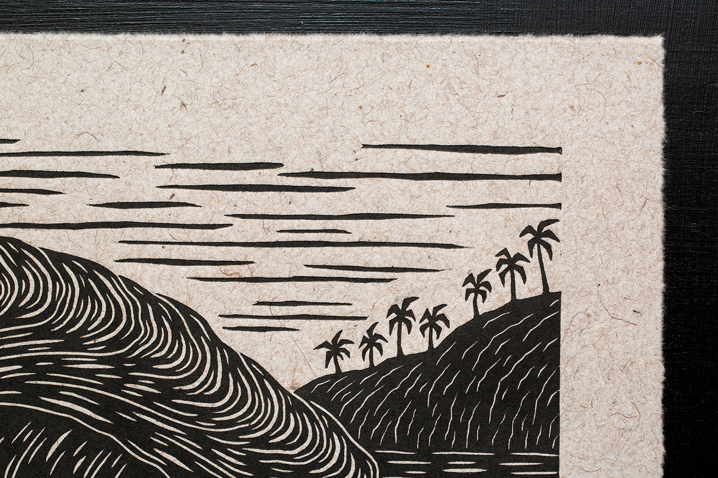 'Siete' Framed Original Woodcut Print