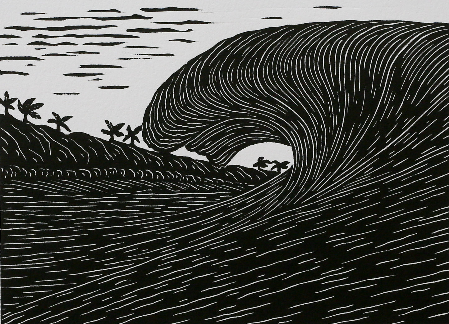 '8ft@19sec' 2016 - Limited Edition Original Linocut (framed) 41/50