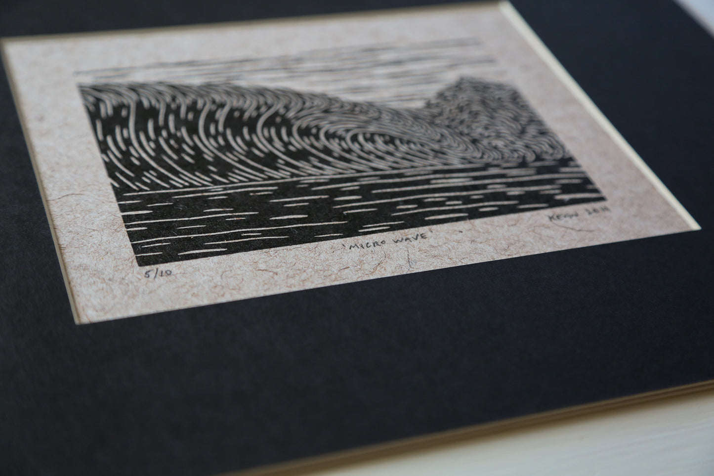 オリジナル木版画 - 「電子レンジ」
