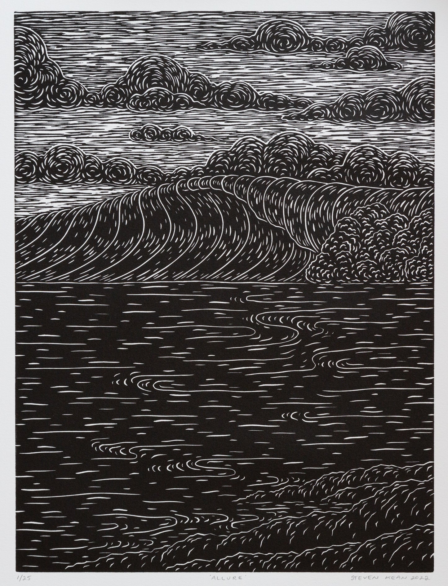 ‘Allure' Original Woodcut Print (Framed) 1/25