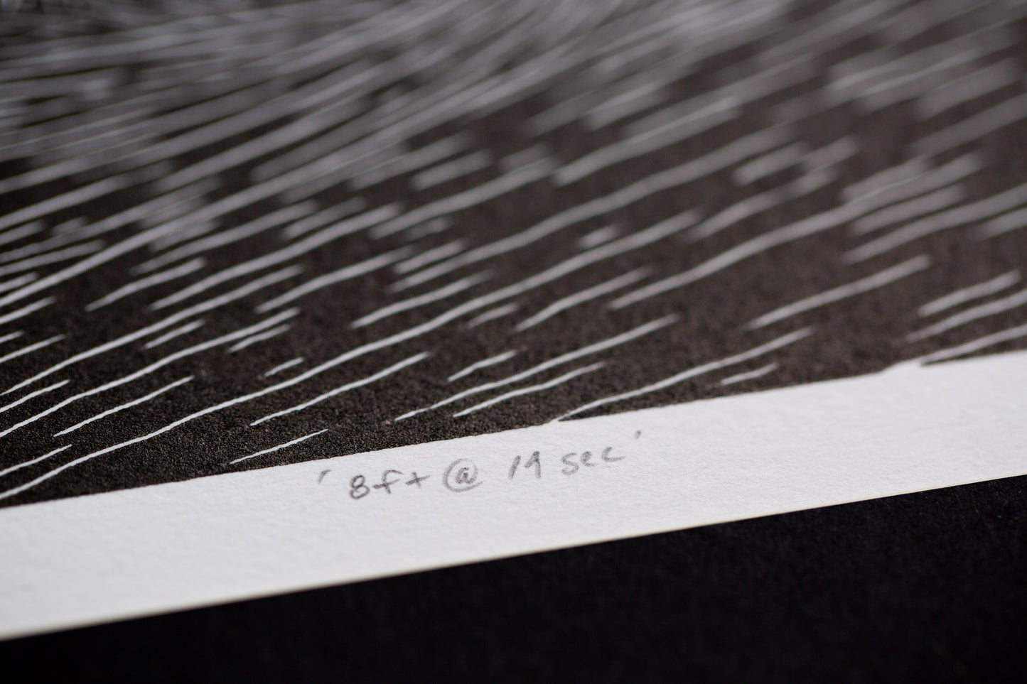 '8ft@19sec' 2016 - Limited Edition Original Linocut (framed) 41/50