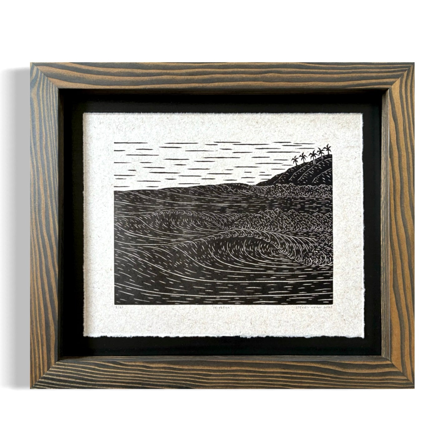 'Trifecta' Original Woodcut Print (framed) 6/25