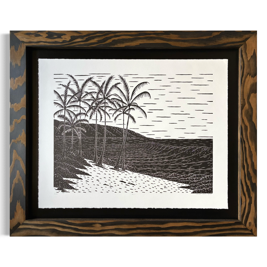 ‘Ali'i’ Original Woodcut Print 10/20
