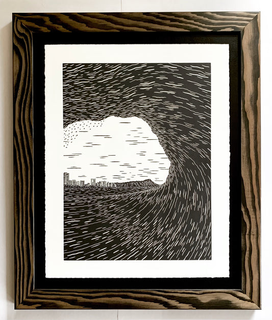 ‘Alliance’ Original Woodcut Print (framed)