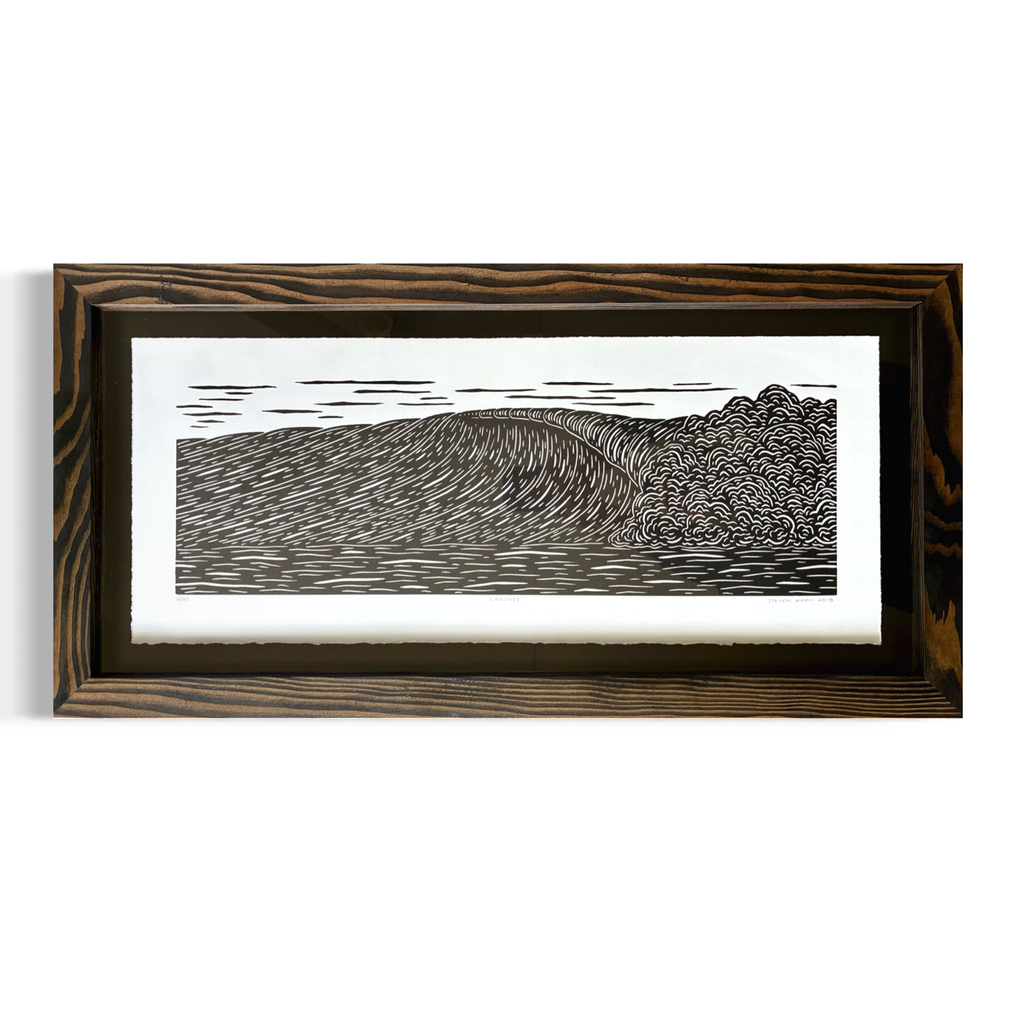 『ケイデンス』オリジナル木版画（額付き）