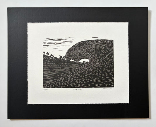 '8ft@19sec' 2016 - Limited Edition Original Linocut (framed) 41/50