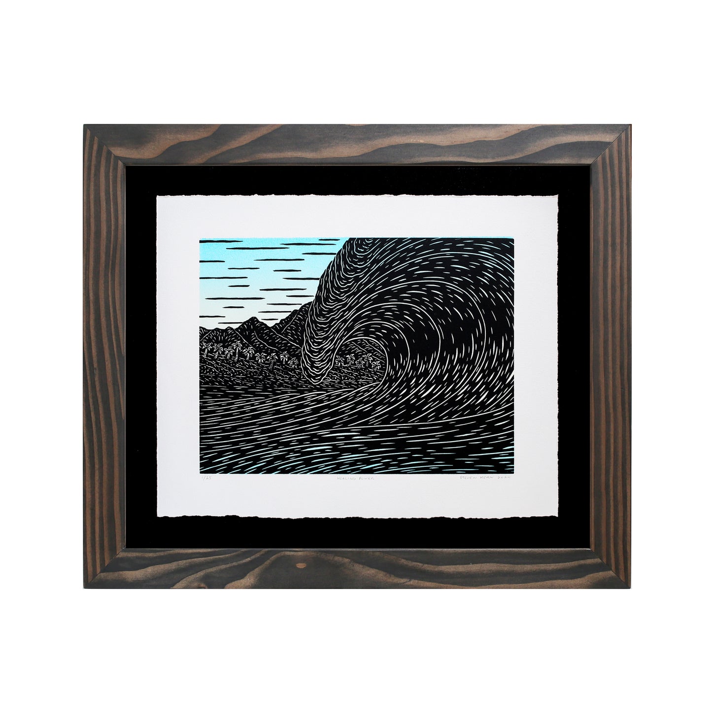 'Healing Power’ Original Woodcut Print (framed) 6/20