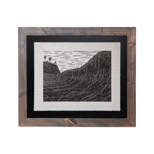 ‘Honoli’i’ Original Woodcut Print (Framed) 5/25