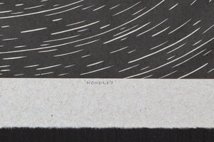 ‘Honoli’i’ Original Woodcut Print (Framed) 5/25