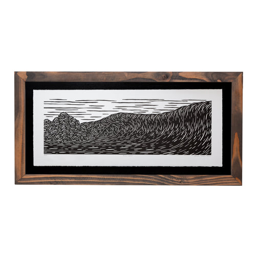 ‘Rocky Lefts’ 4/25 Original Woodcut Print  (framed)