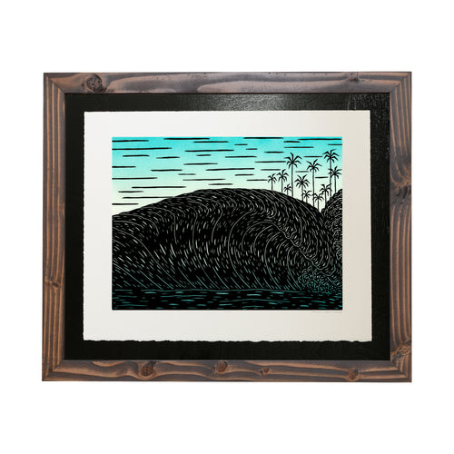 'Indo' Original Wood Cut Print (Framed) 2/15
